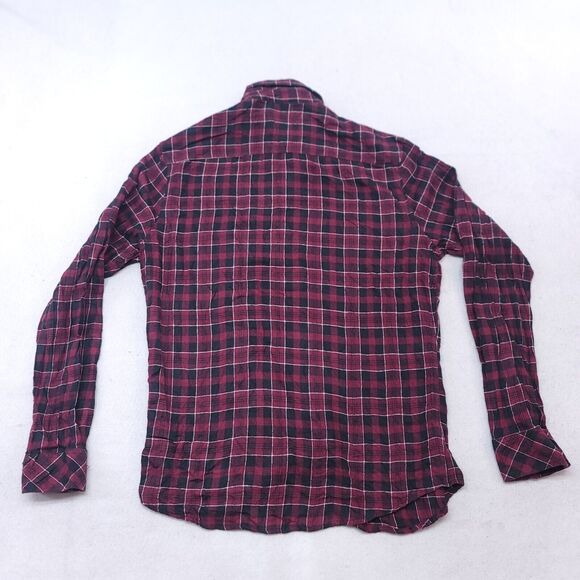Truly Tartan Flannel Casual Button Up Shirt Mens Size Medium M Red Black - Picture 10 of 10